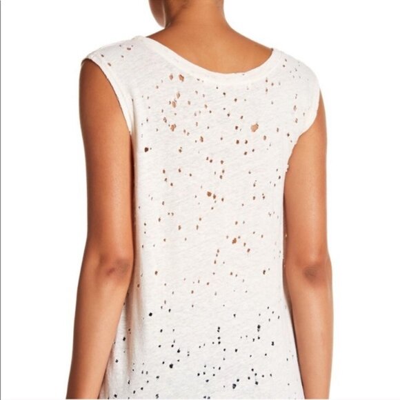 Michael Stars Destroyed Muscle Tee in Black - Picture 5 of 7